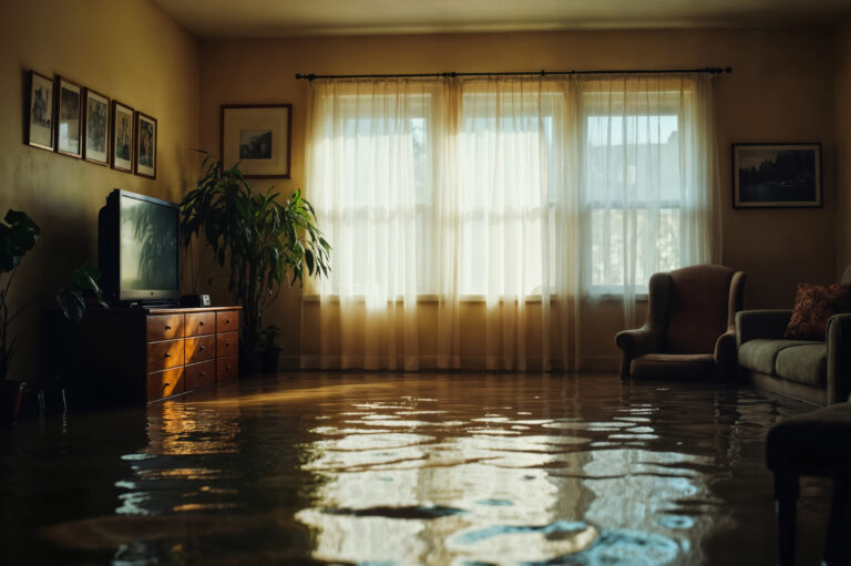 flooded bedroom carpet